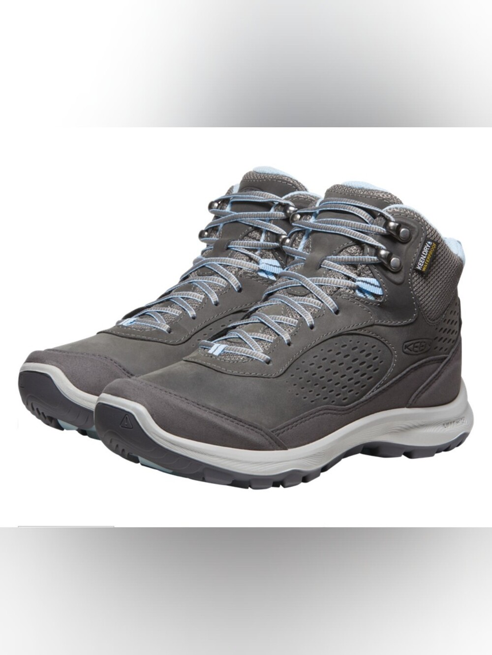 Keen terradora explorer waterproof hiking boot women Sz 7 M steel grey clear sky